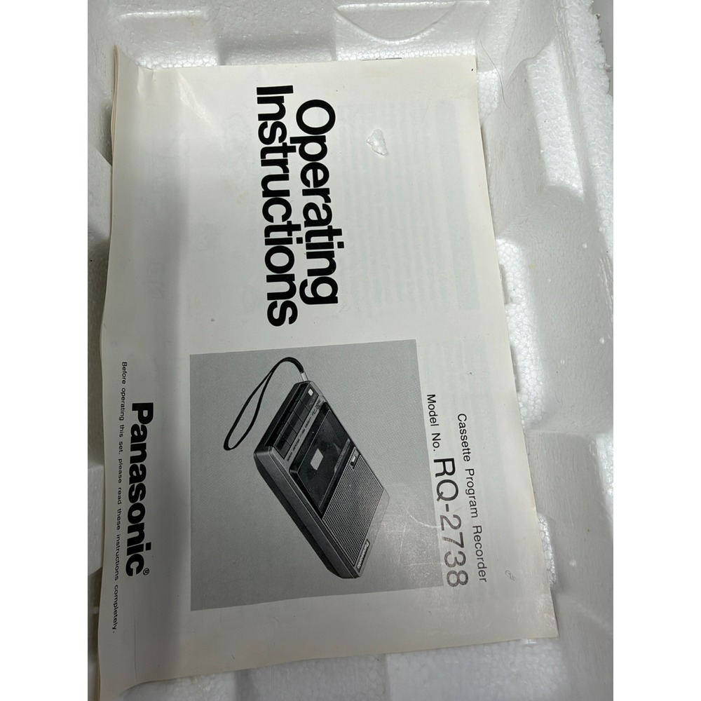 Vintage Panasonic RQ-2738 Computer Program Cassette Recorder Box Tested Works - Picture 5 of 11